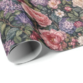 Premium Dichte Botanische Bloemstuk Cadeaupapier (Rol Hoek)