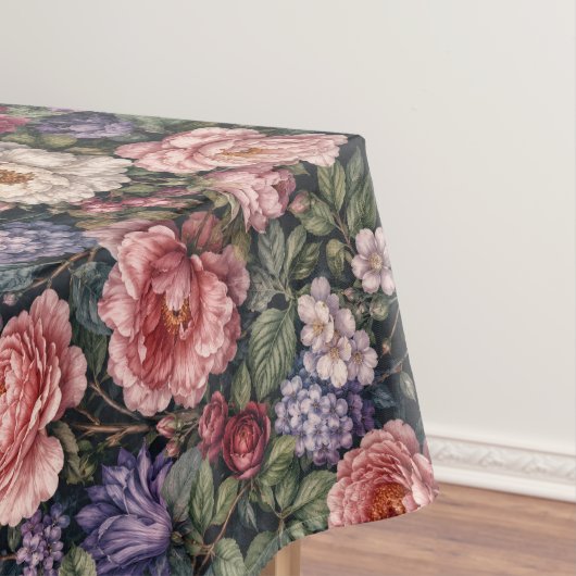 Premium Dichte Botanische Bloemstuk Tafelkleed (Voorbeeld)