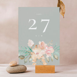 Premium Dik 5 x 7 Bloemen Salie Groene Tafel Numme Kaart