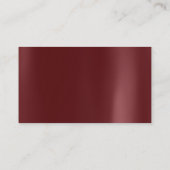 Premium dik donkerrood minimalistisch gewoon moder visitekaartje (Achterkant)