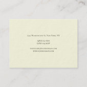 Premium dik exclusief modern monogram beige visitekaartje (Achterkant)