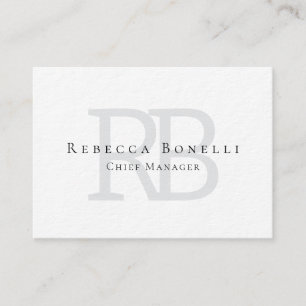 Premium dik exclusief uniek modern monogram visitekaartje
