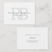 Premium dik exclusief uniek modern monogram visitekaartje (Voorkant / Achterkant)