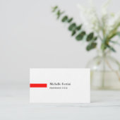 Premium-dik legant Plain Minimalist Visitekaartje (Staand voorkant)