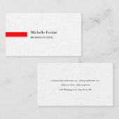 Premium-dik legant Plain Minimalist Visitekaartje (Voorkant / Achterkant)