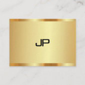 Premium - dik modern elegant faux - goudmonogram visitekaartje (Voorkant)