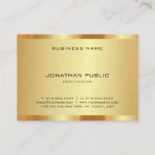 Premium - dik modern elegant faux - goudmonogram visitekaartje (Achterkant)