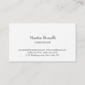 Premium-dik, uniek, klassiek, eenvoudig wit visitekaartje (Voorkant)