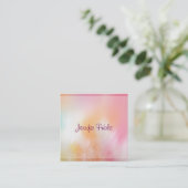 Premium - dikke, moderne kleurrijke Abstracte Sjab Vierkante Visitekaartje (Staand voorkant)