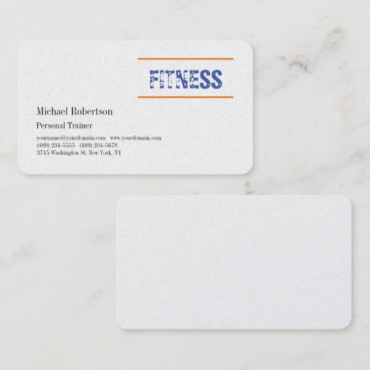 Premium docent fitnesssport visitekaartje (Voorkant / Achterkant)