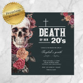 Premium "Dood van haar 20s" verjaardagsuitnodiging Kaart