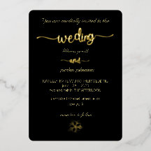 Premium Echt Goud Elegant Monogram Zwart Folie Uit