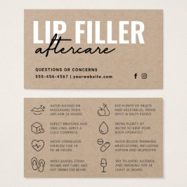 Premium Eco Kraft Lip Filler Aftercare Advice Kaar Visitekaartje
