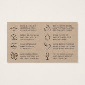 Premium Eco Kraft Lip Filler Aftercare Advice Kaar Visitekaartje (Achterkant)