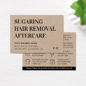 Premium Eco Sugaring Hair Removal Aftercare Kaart (Bureau)