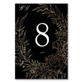 Premium Editable Gold Floral Wreath Wedding Kaart (Achterkant)