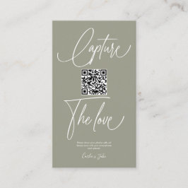 Premium eenvoudig delen trouwfoto's met QR-code Informatiekaartje