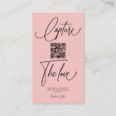 Premium eenvoudig delen trouwfoto's met QR-code Informatiekaartje (Voorkant)