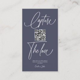 Premium eenvoudig delen trouwfoto's met QR-code Informatiekaartje