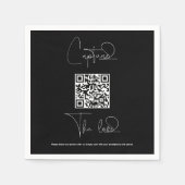 Premium eenvoudig delen trouwfoto's met QR-code Servet (Voorkant)