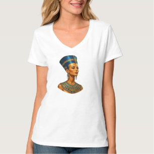 Premium Egyptische Farao Koningin Nefertiti portre T-shirt