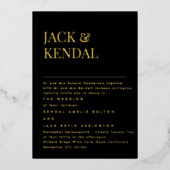 Premium Elegant | Editable Names Wedding Gold Folie Uitnodiging (Voorkant)