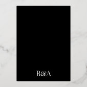 Premium Elegant | Editable Names Wedding Gold Folie Uitnodiging (Achterkant)