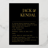 Premium Elegant | Editable Names Wedding Gold Folie Uitnodiging (Voorkant)