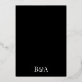 Premium Elegant | Editable Names Wedding Gold Folie Uitnodiging (Achterkant)