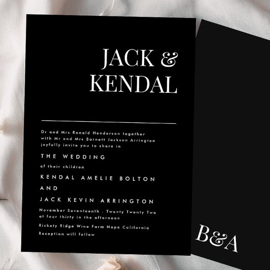 Premium Elegant | Editable Names Wedding Kaart