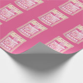 Premium espresso koffiebonen roze voedsel pop kuns cadeaupapier (Hoek)