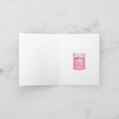 Premium espresso koffiebonen roze voedsel pop kuns kaart (Binnen)