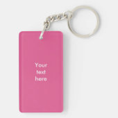 Premium espresso koffiebonen roze voedsel pop kuns sleutelhanger (achterkant)