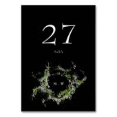 Premium Eucalyptus Krans Elegant Monogram Huwelijk Kaart (Achterkant)