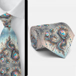 Premium Faux Holographic Opal Paisley Neck Tie Stropdas<br><div class="desc">Vintage Boho Elegant Rainbow Faux Holographic Paisley Neck Tie Add a touch of refined vintage boho style to your formal attire with this Faux Holographic Opal Paisley Jacquard Faux Silk Neck Tie. Perfect for grooms, groomsmen, and guests with a flair for bohemian-inspired elegance, this tie combines timeless color contrast for...</div>