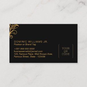 Premium Floral Visitekaartje - QR-code   DP7