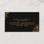 Premium Floral Visitekaartje - Zwart | DP7 (Achterkant)