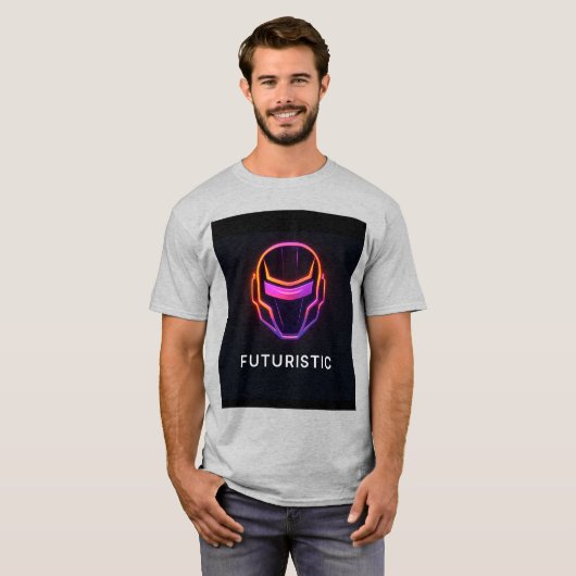 Premium Futuristic logo T-shirt voor uw merk:) (Voorkant volledig)