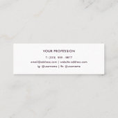 Premium Geborsteld Roze Monogram Zwarte Leer Mini Visitekaartje (Achterkant)
