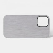Premium geborsteld zilveren metaalstructuur iPhone hoesje (Achterkant horizontaal)