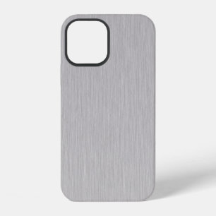 Premium geborsteld zilveren metaalstructuur iPhone 12 hoesje