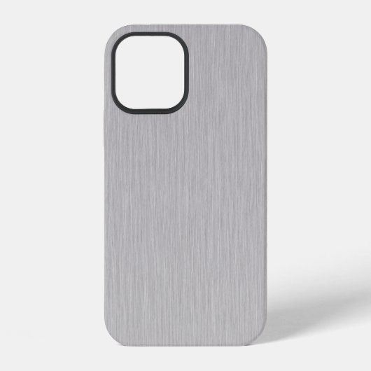 Premium geborsteld zilveren metaalstructuur iPhone hoesje (Achterkant)