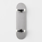 Premium geborsteld zilveren metaalstructuur persoonlijk skateboard (Voorkant)
