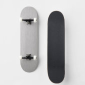 Premium geborsteld zilveren metaalstructuur persoonlijk skateboard (Voorkant)