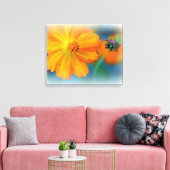 Premium - Gekapelde canvas (glanzend) bloemen Afdruk (Insitu (Woonkamer))