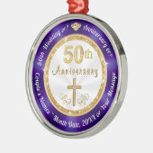 Premium, gepersonaliseerde 50e Jubileum Ornamenten (Links)