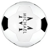 Premium gepersonaliseerde monogram naam voetbal (Gedraaid)