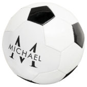 Premium gepersonaliseerde monogram naam voetbal (Drie kwart)