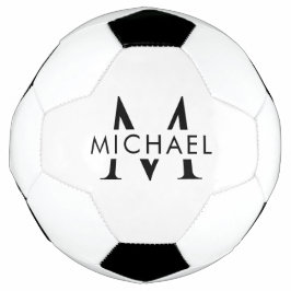 Premium gepersonaliseerde monogram naam voetbal