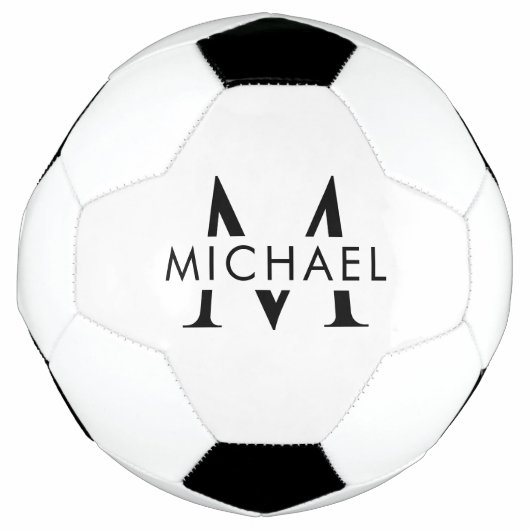 Premium gepersonaliseerde monogram naam voetbal (Voorkant)